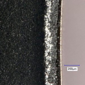 Cutting edge CU 10 (200x magnified)