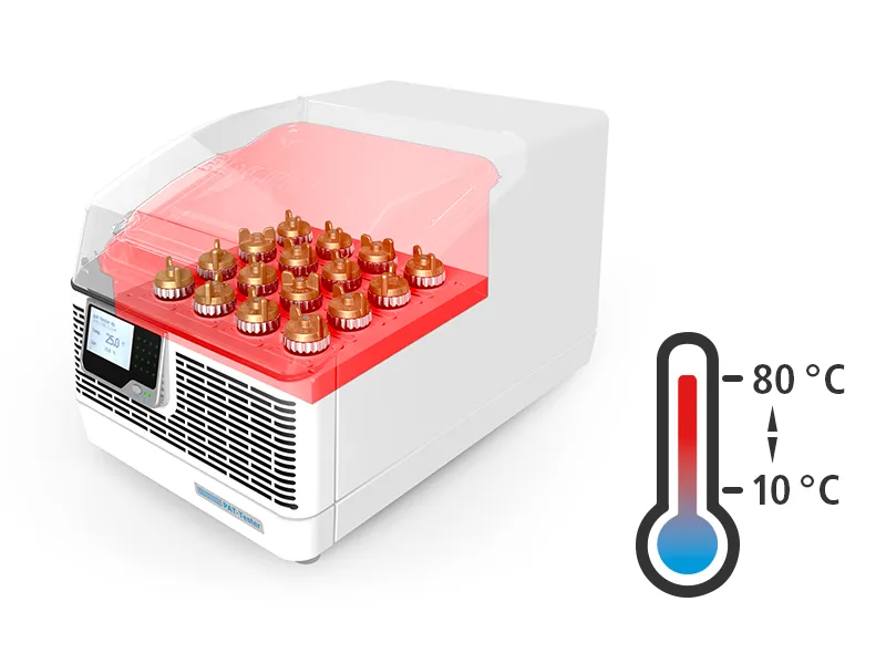The PAT-Tester-i-16 features an integrated temperature chamber