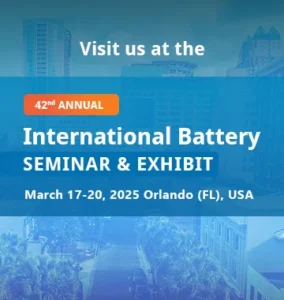 Visit us at the International Battery Seminar in Orlando (FL), USA!